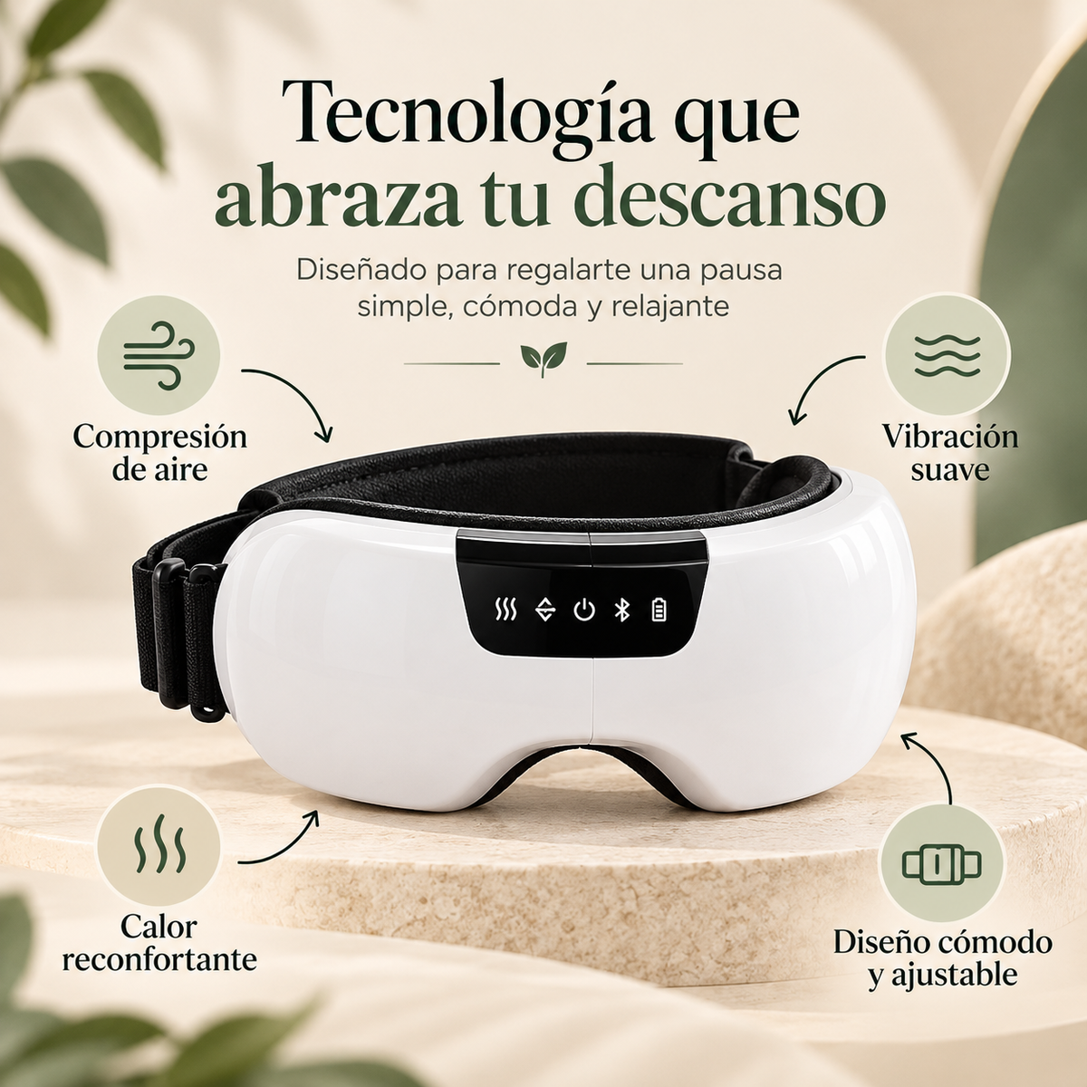 Maveloa RelaxView — Masajeador Ocular Inteligente